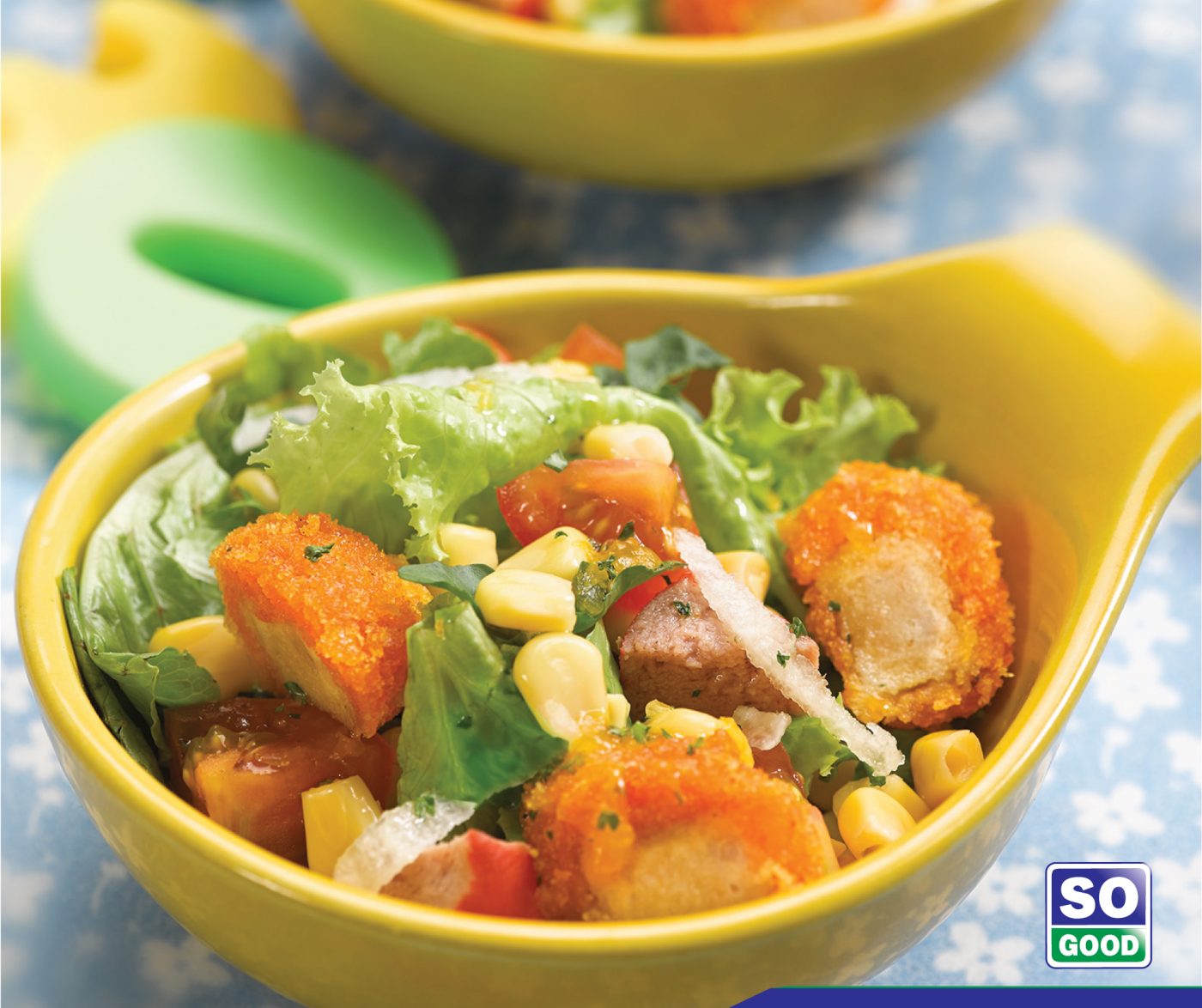 Image Sweet Corn Salad With So Good Chicken Stick